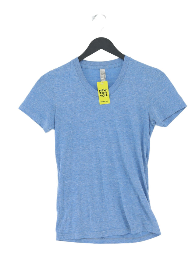 American Apparel Women's T-Shirt M Blue Polyester with Cotton, Viscose