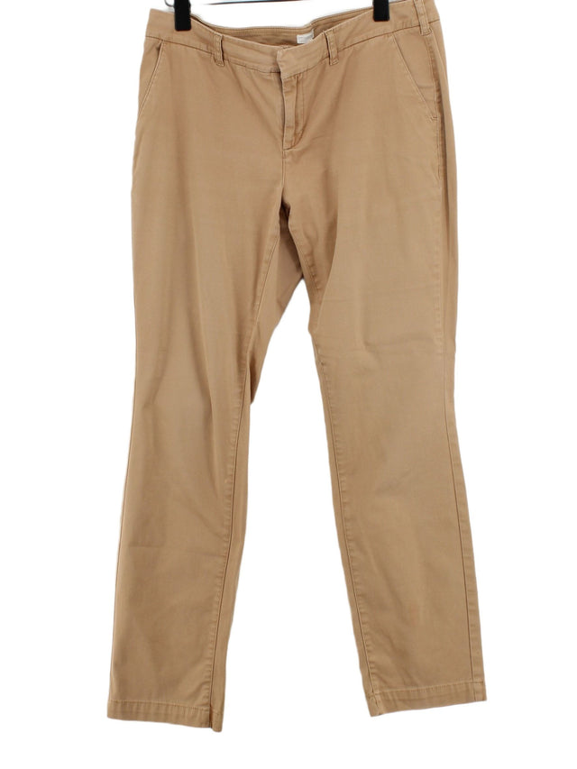 White Stuff Women's Trousers UK 14 Tan 100% Cotton