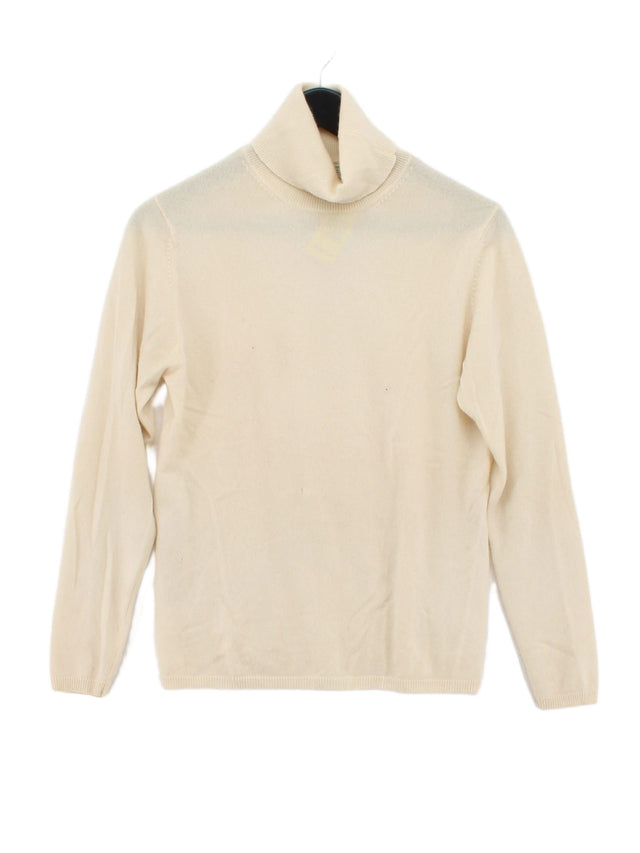 Cashmere Sutton Studio Women's Jumper M Cream 100% Cashmere