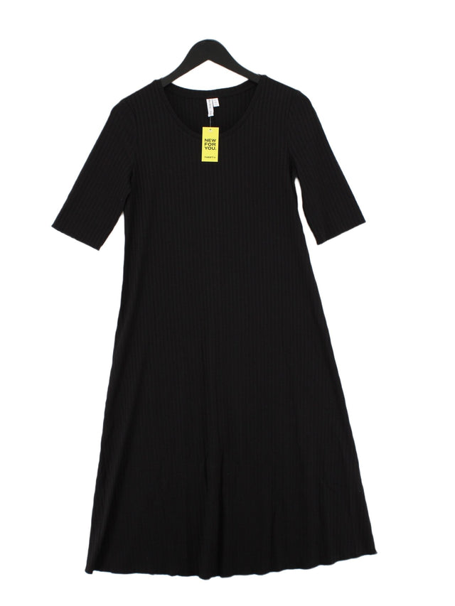 & Other Stories Women's Midi Dress UK 12 Black Polyester with Elastane, Viscose