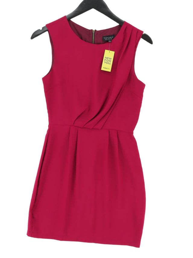 Topshop Women's Mini Dress UK 6 Purple 100% Polyester