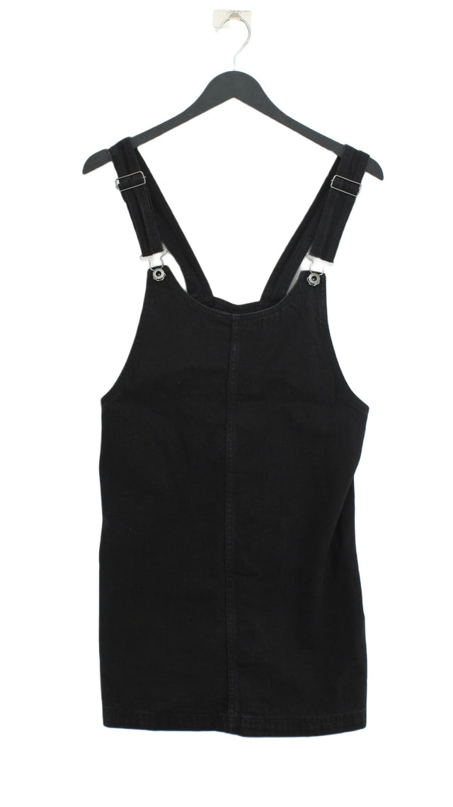Jack Wills Women's Midi Dress UK 8 Black 100% Cotton