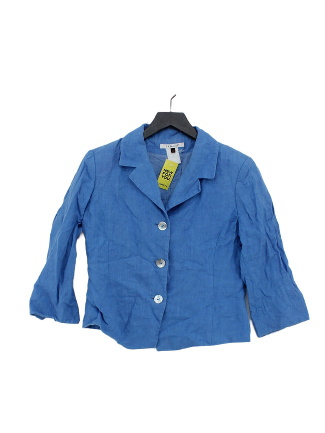 L.K. Bennett Women's Blazer Chest: 38 in Blue 100% Other