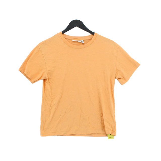Weekday Women's T-Shirt S Orange 100% Cotton