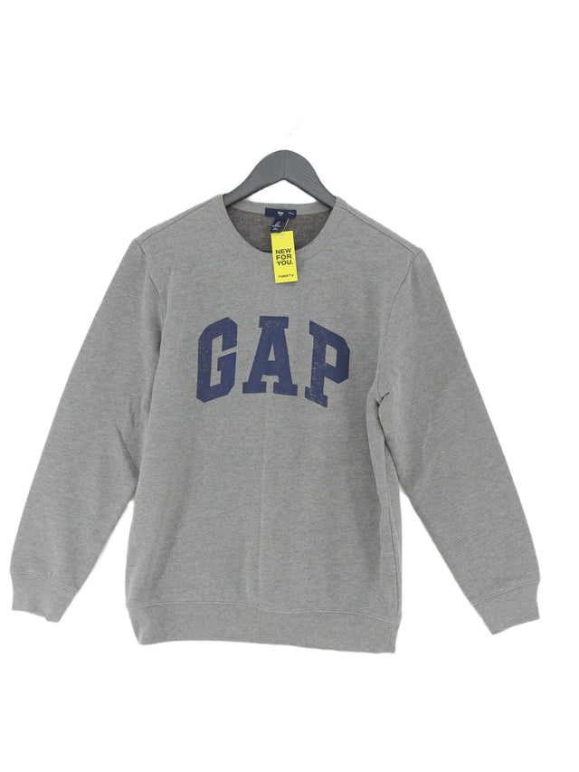 Gap Men's Hoodie M Grey Cotton with Polyester