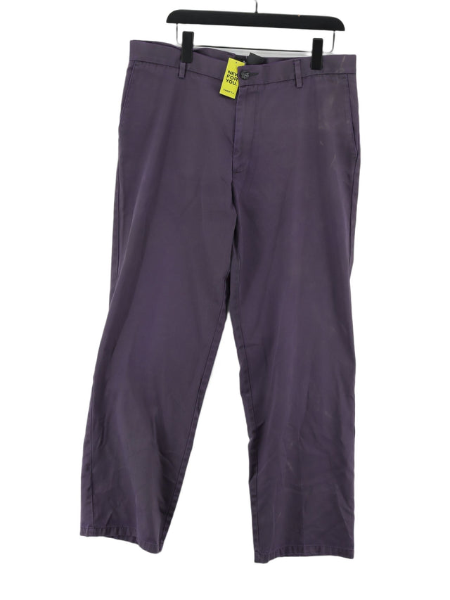 Vintage DOCKERS Men's Trousers W 36 in; L 32 in Purple 100% Cotton