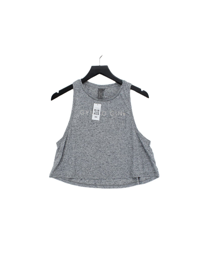 Sweaty Betty Women's T-Shirt S Grey Polyester with Linen