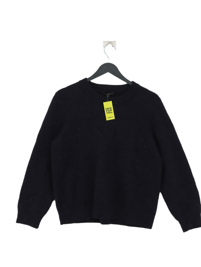 COS Women's Jumper L Blue Wool with Polyamide