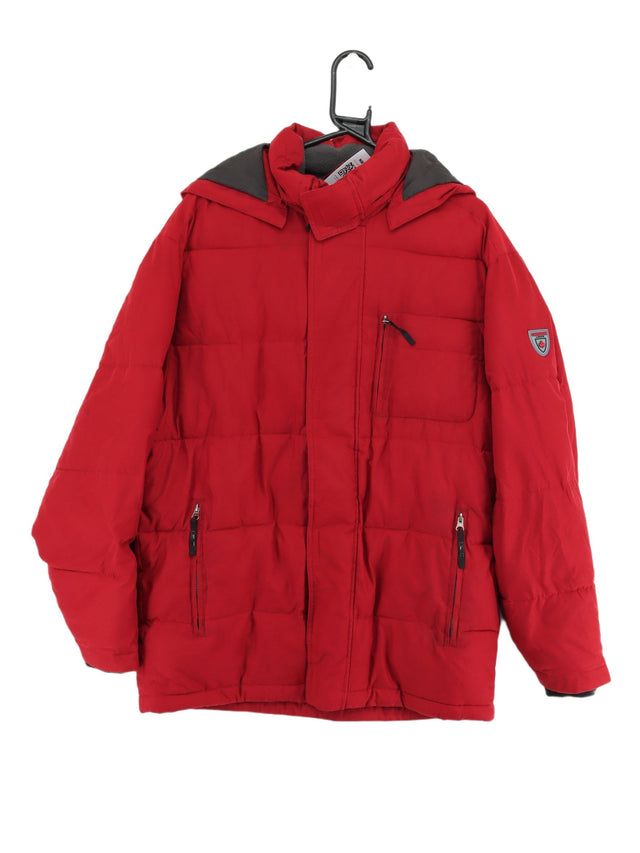 Vintage Men's Coat M Red 100% Polyester