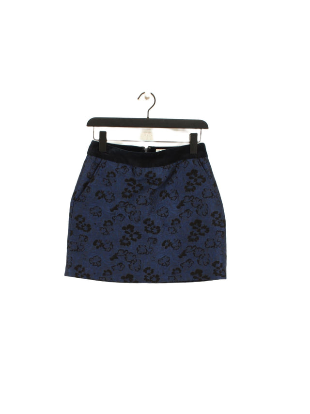 Jack Wills Women's Mini Skirt UK 8 Blue 100% Cotton