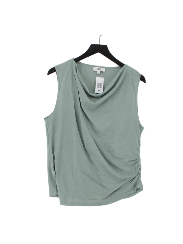 COS Women's T-Shirt L Green 100% Cotton