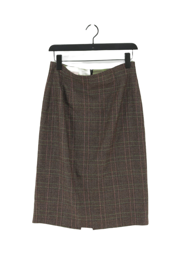 Laurel Women's Midi Skirt W 38 in Brown Wool with Elastane