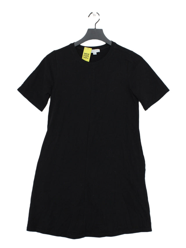 Warehouse Women's Midi Dress UK 10 Black Cotton with Elastane