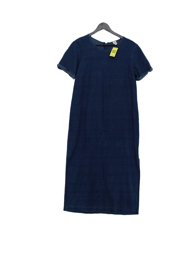 Seen Worn Kept Women's Midi Dress UK 12 Blue 100% Cotton