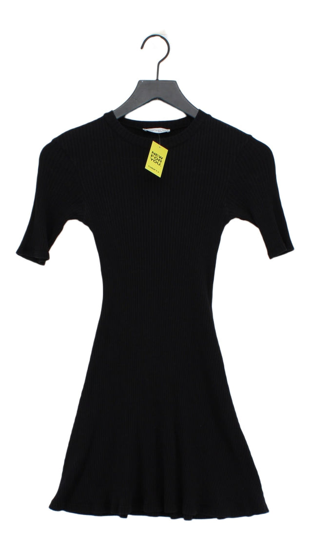 Trafaluc Women's Midi Dress S Black 100% Cotton