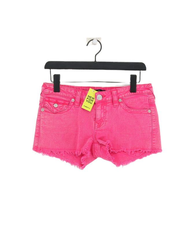True Religion Women's Shorts W 27 in Pink 100% Other