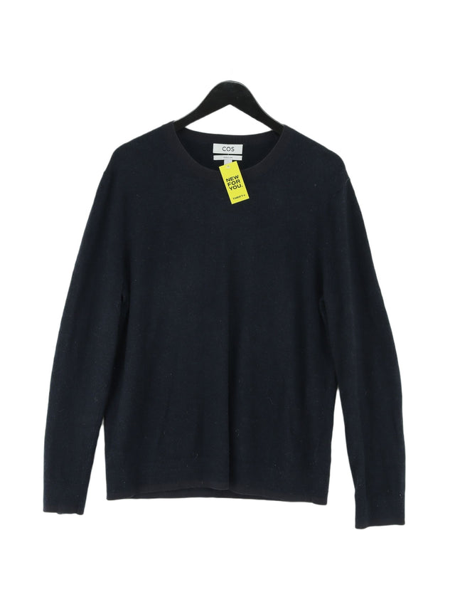 COS Women's Jumper XL Blue Wool with Cotton
