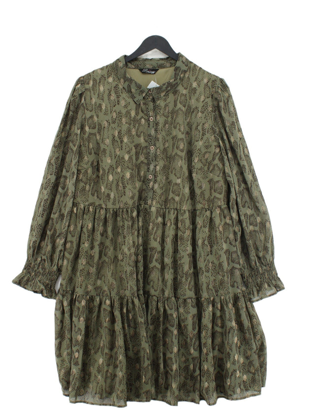 Limited Women's Midi Dress UK 22 Green 100% Polyester