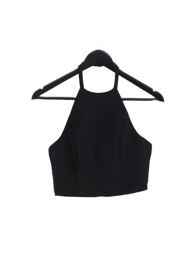 Kookai Women's T-Shirt UK 8 Black Polyester with Elastane