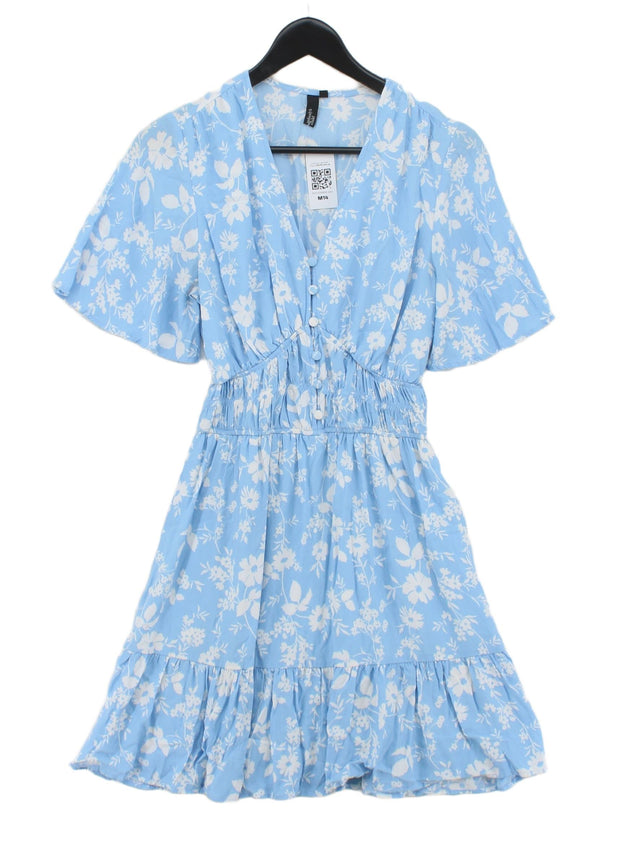 Nobody's Child Women's Midi Dress UK 10 Blue Viscose with Polyester