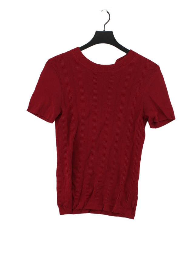 Reiss Women's Top S Red Viscose with Nylon