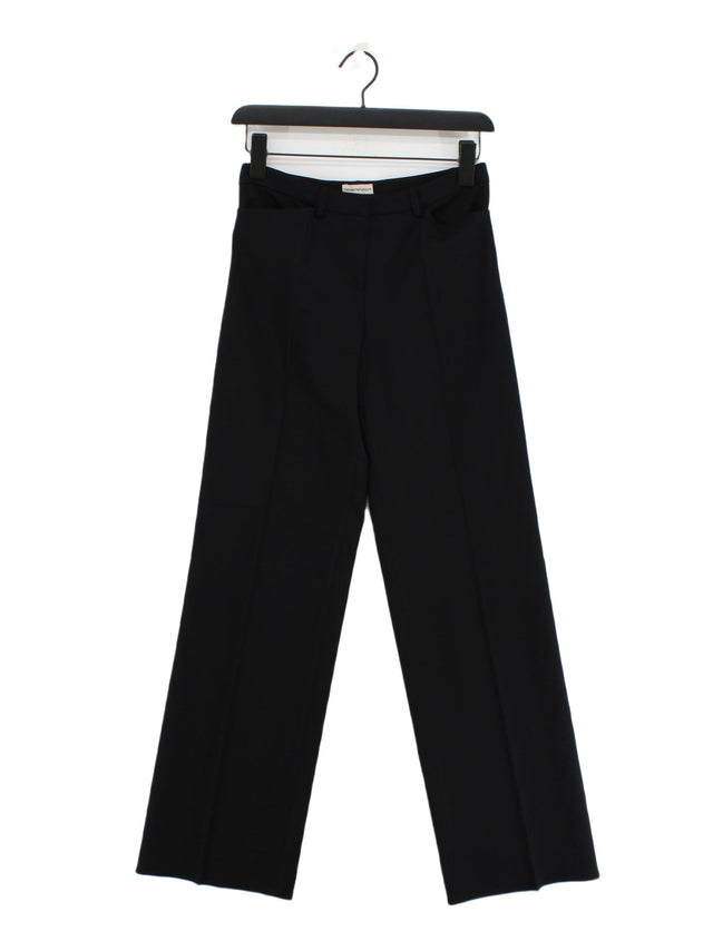 Emporio Armani Women's Suit Trousers UK 8 Black Wool with Elastane