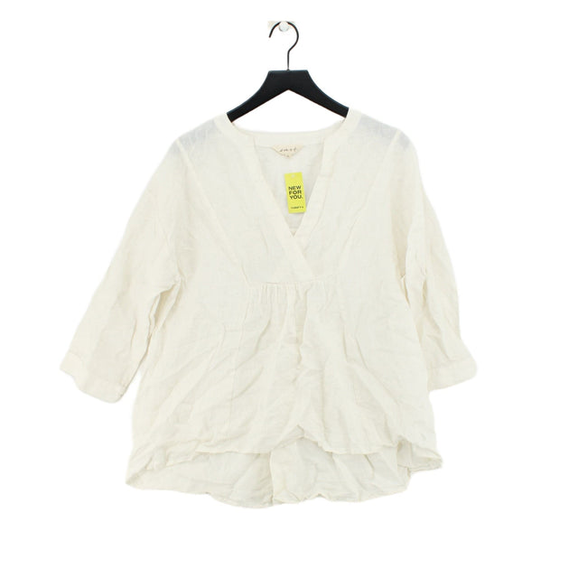 East Women's Blouse M White 100% Linen