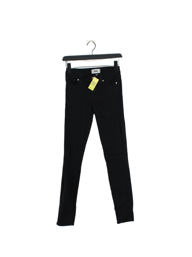 Paige Women's Jeans W 25 in Black Rayon with Cotton, Other