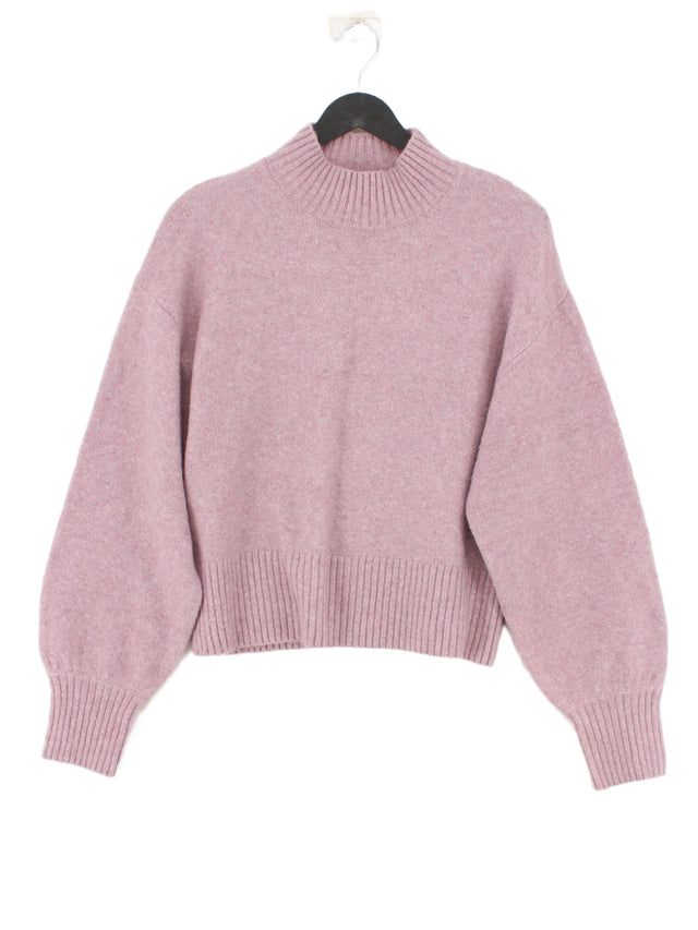 Monki Women's Jumper S Pink Polyester with Polyamide, Wool