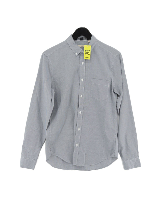 Burberry Men's Shirt S Grey 100% Cotton