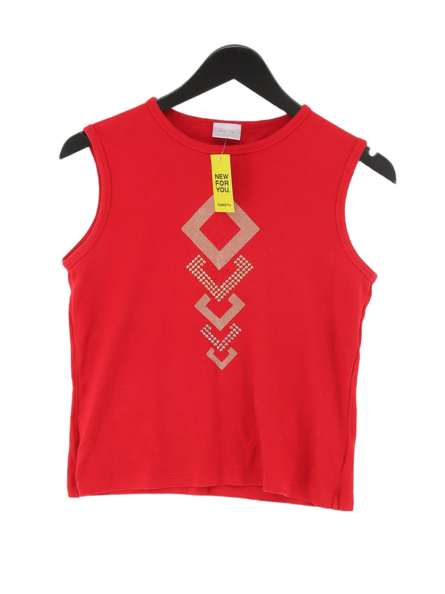 Next Women's T-Shirt UK 14 Red 100% Cotton
