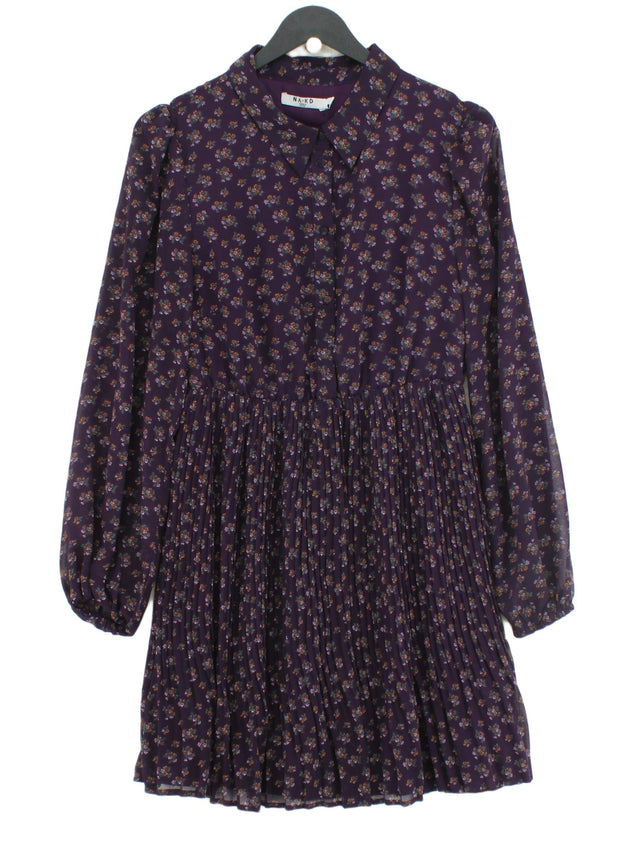 NA-KD Women's Midi Dress UK 10 Purple 100% Polyester