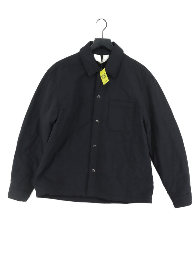 Arket Men's Jacket Chest: 50 in Black Polyamide with Cotton, Polyester