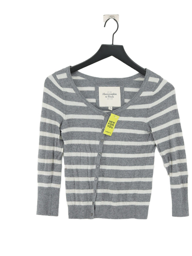 Abercrombie & Fitch Women's Cardigan M Grey Viscose with Nylon, Other