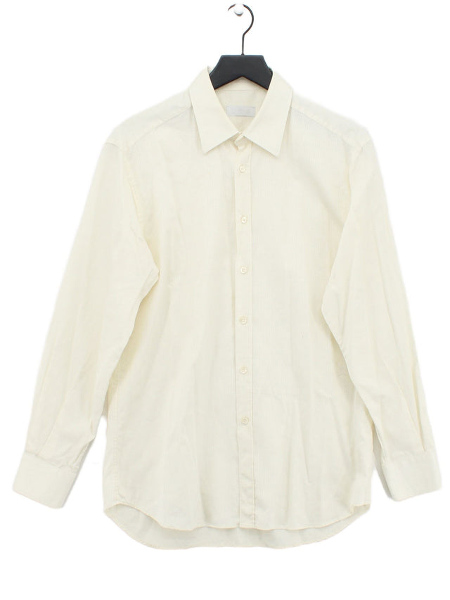 Prada Men's Shirt Chest: 42 in Cream 100% Other