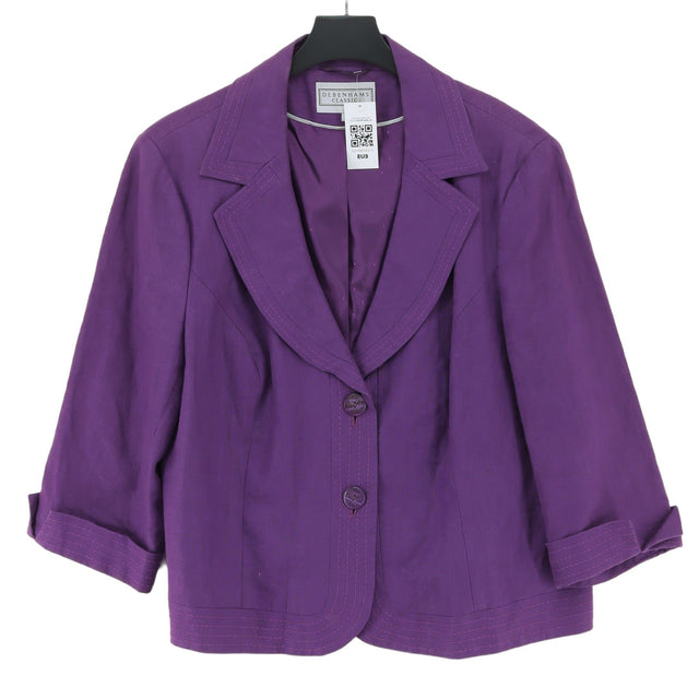 Debenhams Women's Blazer UK 18 Purple 100% Linen