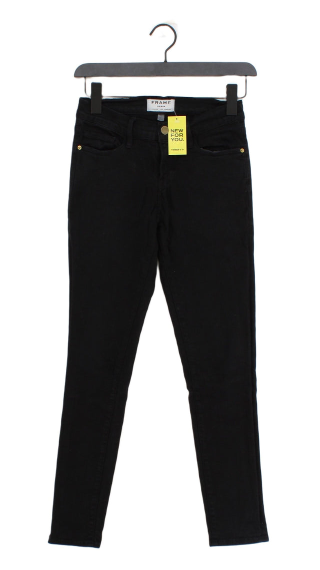 Frame Women's Jeans W 26 in Black Cotton with Elastane, Polyester