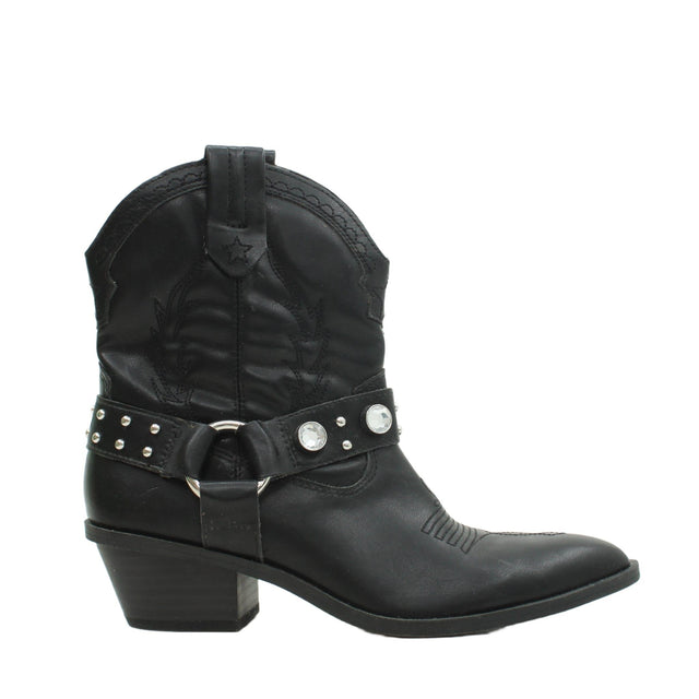 Bershka Women's Boots UK 4 Black 100% Other