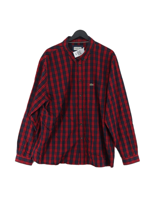 Lacoste Men's Shirt XXL Red 100% Cotton