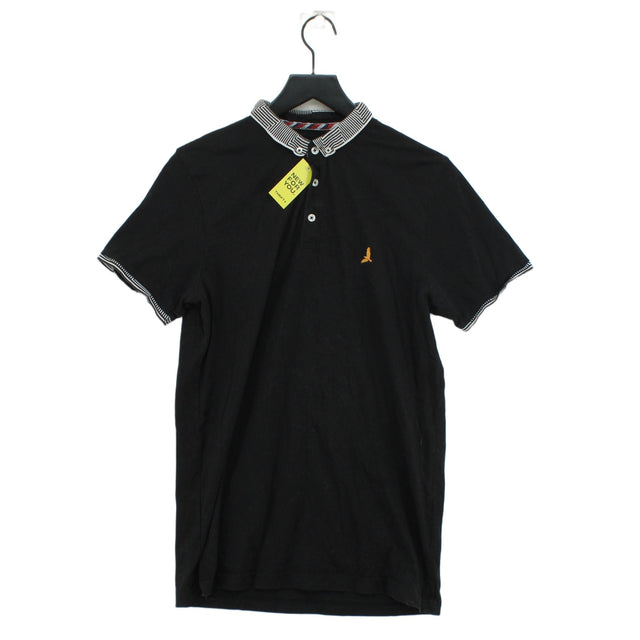 Brave Soul Men's Polo L Black 100% Cotton