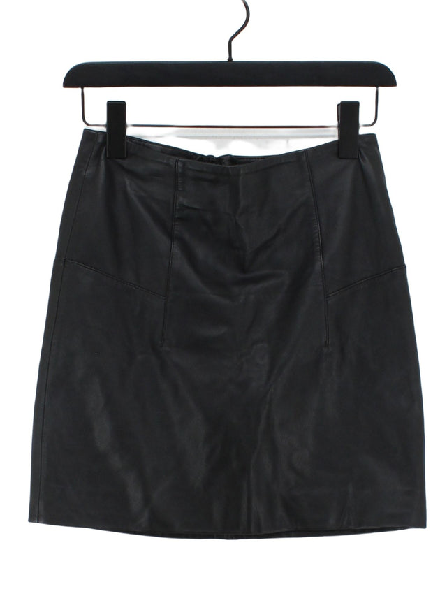 Marciano Women's Midi Skirt UK 6 Black Leather with Elastane, Polyester