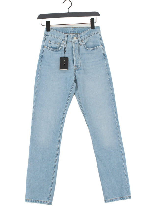 Massimo Dutti Women's Jeans UK 6 Blue 100% Cotton