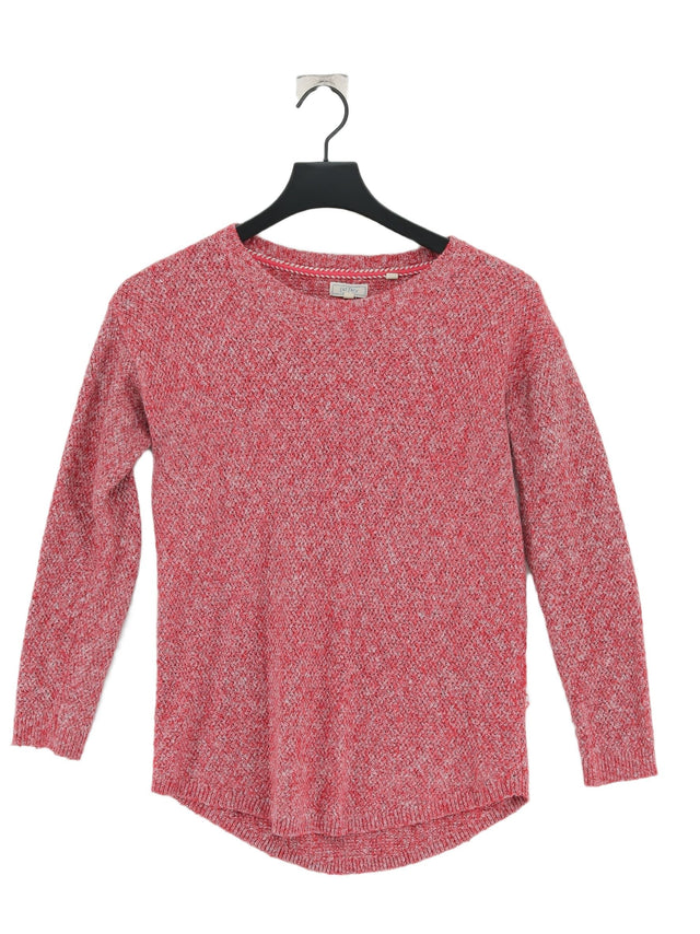 FatFace Women's Jumper UK 6 Red Cotton with Acrylic, Polyester