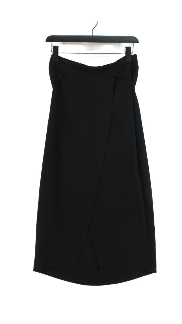 Zara Women's Midi Skirt M Black 100% Polyester