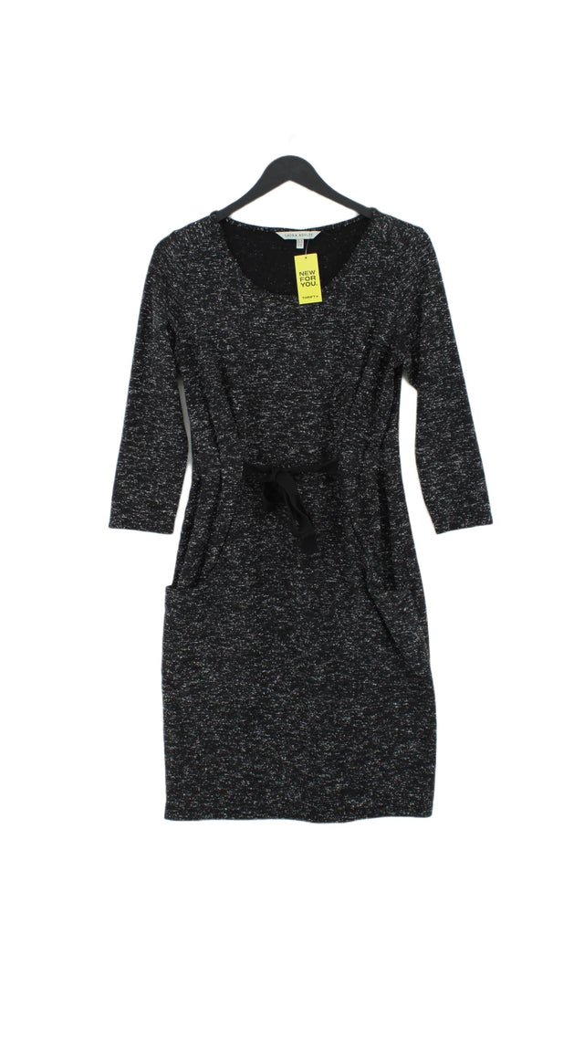 Laura Ashley Women's Midi Dress UK 8 Black 100% Polyester