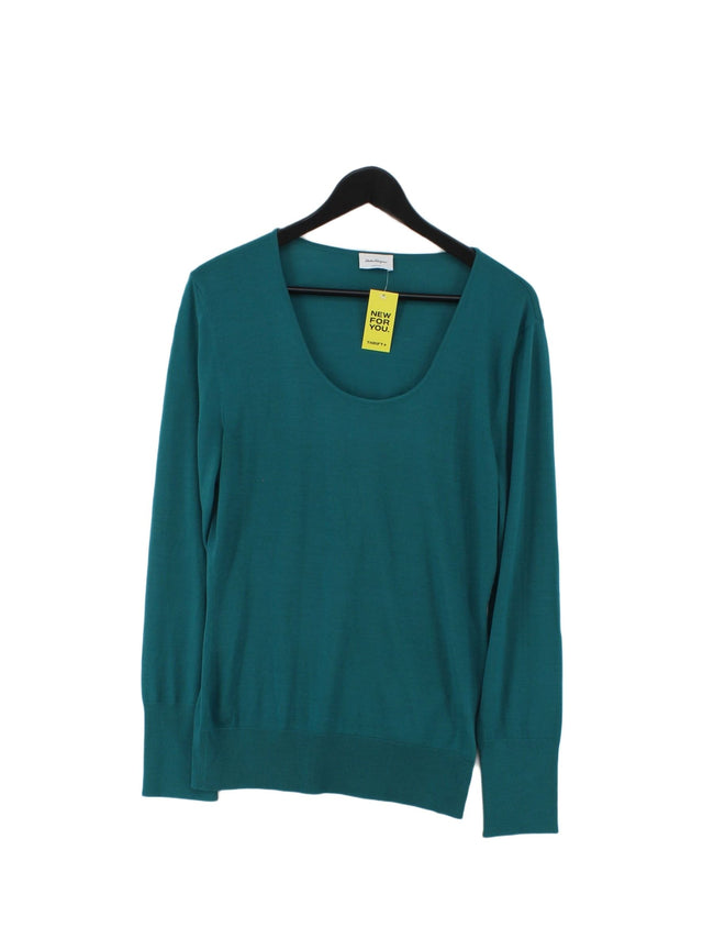 Salvatore Ferragamo Women's Jumper XL Green Wool with Polyamide