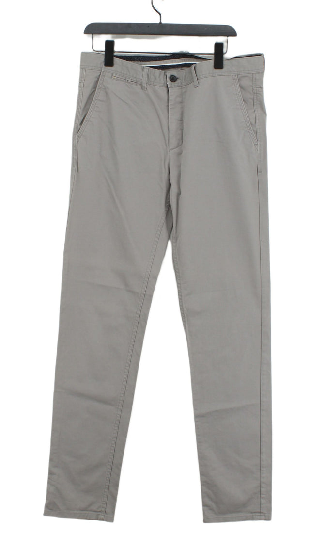 Zara Men's Suit Trousers W 44 in Grey 100% Polyester