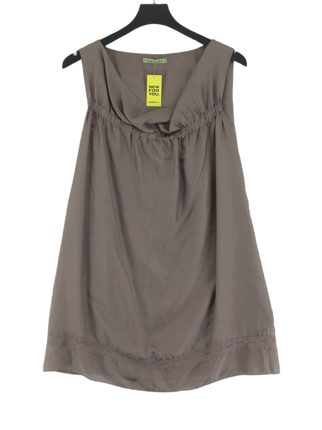 Velvet Women's Midi Dress M Grey 100% Silk