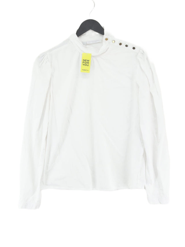 The Shirt Company Women's Blouse UK 12 White 100% Cotton