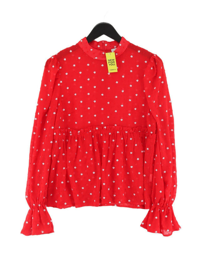 Never Fully Dressed Women's Blouse UK 12 Red 100% Other